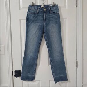 Frame Le High Straight Leg Crop Jeans